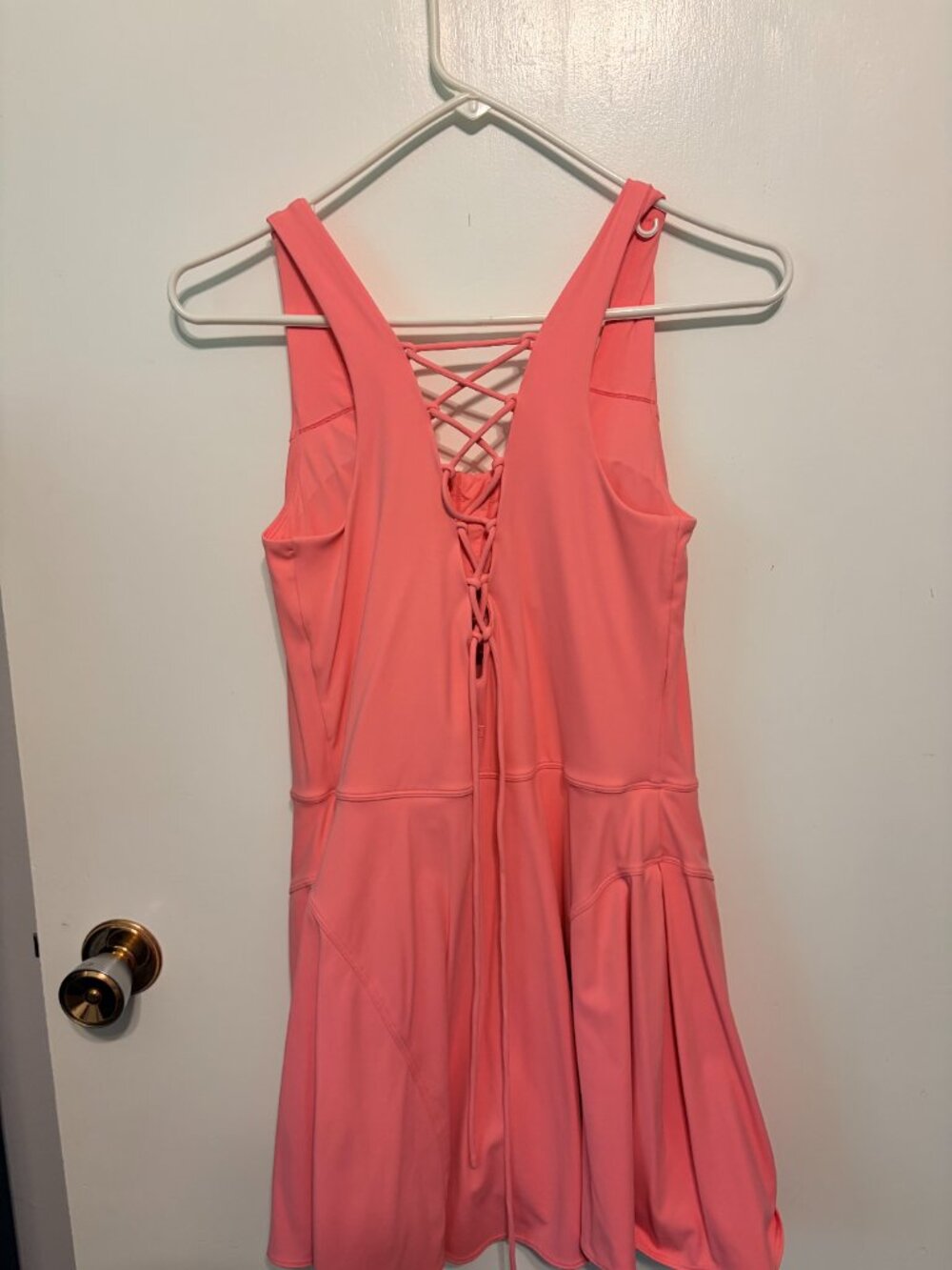Women’s Coral Pink Athletic Dress with Crisscross Back JoyLab Size Medium - Picture 2 of 2